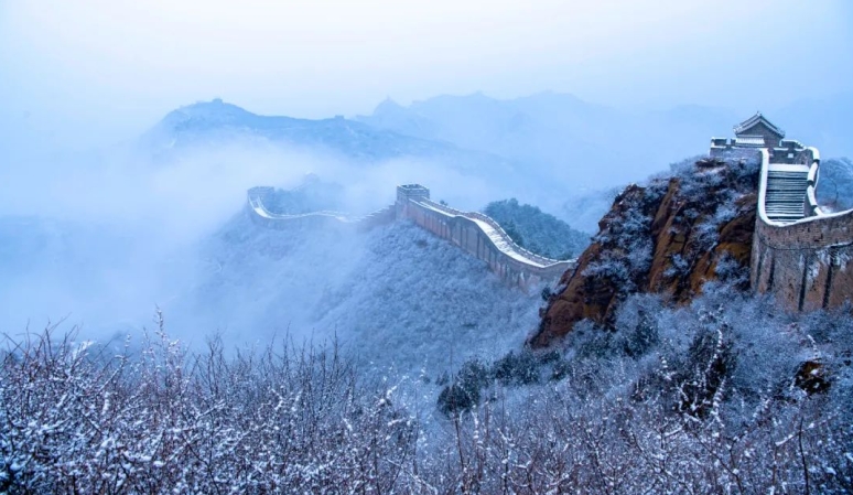 云霧縹緲，雪景如畫，這樣的金山嶺你見過嗎？  第3張